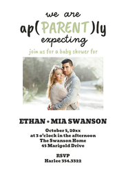 5x7 Greeting Card, Glossy, Blank Envelope with Parent-ly Joy design