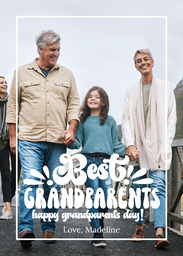 5x7 Greeting Card, Glossy, Blank Envelope with Retro Cool design