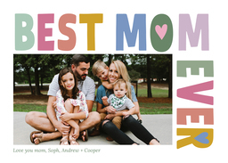 5x7 Greeting Card, Glossy, Blank Envelope with Simply the Best design