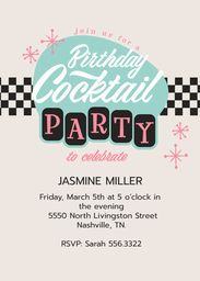 5x7 Greeting Card, Glossy, Blank Envelope with Sip Happens design