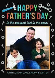 5x7 Greeting Card, Glossy, Blank Envelope with Handyman design