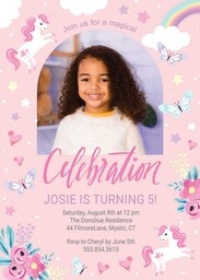 5x7 Greeting Card, Glossy, Blank Envelope with Magical Celebration design