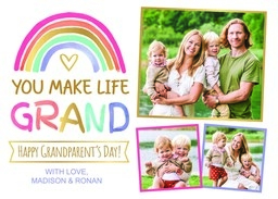 5x7 Greeting Card, Glossy, Blank Envelope with Make Life Grand design