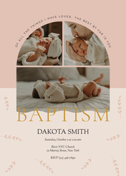 5x7 Greeting Card, Glossy, Blank Envelope with Ducky Baptism design