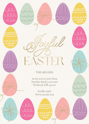 5x7 Greeting Card, Glossy, Blank Envelope with Eggscelent Joy design