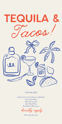 4x8 Greeting Card, Glossy, Blank Envelope with Festival En Mayo Tacos design