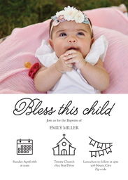 5x7 Greeting Card, Glossy, Blank Envelope with Grace design