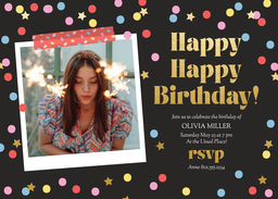 5x7 Greeting Card, Glossy, Blank Envelope with Partyland design