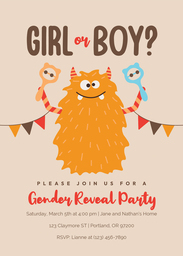 5x7 Greeting Card, Glossy, Blank Envelope with Rattle And Reveal design