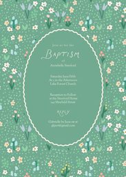 5x7 Greeting Card, Glossy, Blank Envelope with Sunday in the Church design