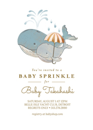 5x7 Greeting Card, Glossy, Blank Envelope with Whaley Loved design