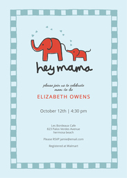 5x7 Greeting Card, Glossy, Blank Envelope with Hey Mama design