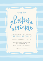 5x7 Greeting Card, Glossy, Blank Envelope with Mellow Blue design