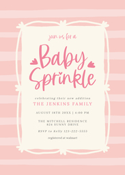 5x7 Greeting Card, Glossy, Blank Envelope with Mellow Pink design