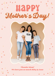 5x7 Cardstock, Blank Envelope with Rad Mom design