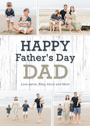 5x7 Greeting Card, Glossy, Blank Envelope with Rustic Dad design