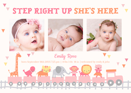 5x7 Greeting Card, Glossy, Blank Envelope with Step Right Up design