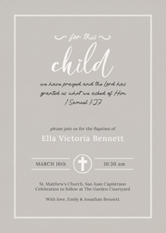 5x7 Greeting Card, Glossy, Blank Envelope with We Prayed design