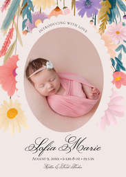 5x7 Greeting Card, Glossy, Blank Envelope with Garden of Love design