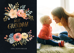 5x7 Cardstock, Blank Envelope with Golden Grandma design