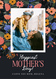 5x7 Cardstock, Blank Envelope with Mom in Bloom design