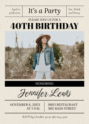 5x7 Greeting Card, Glossy, Blank Envelope with News Birthday Celebration design