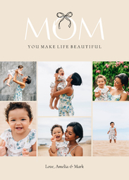 5x7 Greeting Card, Glossy, Blank Envelope with Sweet Mama Moments design