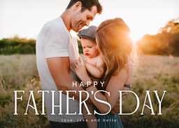 5x7 Greeting Card, Glossy, Blank Envelope with Chic Father's Day design