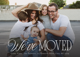 5x7 Greeting Card, Glossy, Blank Envelope with We've Moved design