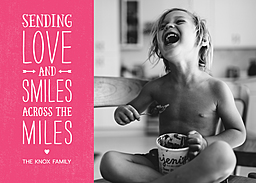 5x7 Greeting Card, Matte, Blank Envelope with Love & Smiles design