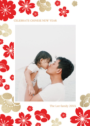 5x7 Greeting Card, Matte, Blank Envelope with Bountiful Blossoms design