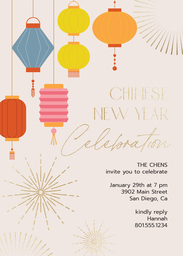 5x7 Greeting Card, Matte, Blank Envelope with Light of Celebration design