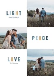 5x7 Greeting Card, Glossy, Blank Envelope with Lights of the Season design