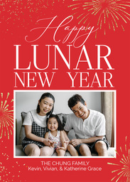 5x7 Greeting Card, Matte, Blank Envelope with Lunar Burst design