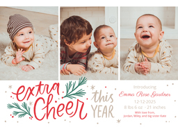 5x7 Greeting Card, Glossy, Blank Envelope with Extra Cheer design