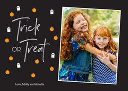 5x7 Greeting Card, Glossy, Blank Envelope with Tiny Pumpkins design