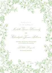 5x7 Greeting Card, Glossy, Blank Envelope with Blissful Botanical design