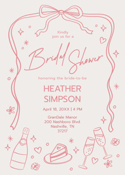 5x7 Cardstock, Blank Envelope with Dazzling Shower design