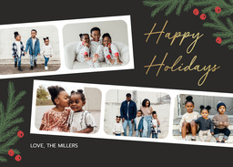 5x7 Greeting Card, Glossy, Blank Envelope with Filmstrip Holidays design