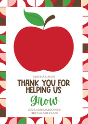 5x7 Greeting Card, Glossy, Blank Envelope with Applesauce design