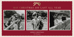 4x8 Greeting Card, Glossy, Blank Envelope with Christmastide Joy design