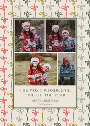 5x7 Greeting Card, Glossy, Blank Envelope with Christmastide Wonder design