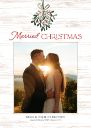 5x7 Greeting Card, Glossy, Blank Envelope with Christmas Town Together design