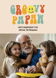 5x7 Greeting Card, Glossy, Blank Envelope with Cool Grandpa design