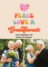 5x7 Greeting Card, Glossy, Blank Envelope with Cool Grandparents design