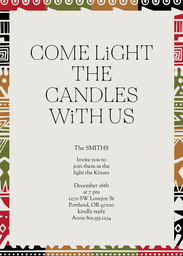 5x7 Greeting Card, Glossy, Blank Envelope with Family and Candles design