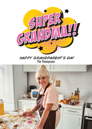 5x7 Greeting Card, Glossy, Blank Envelope with Grandma's Super Power design