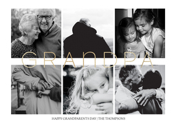 5x7 Greeting Card, Glossy, Blank Envelope with Grandpa's Full of Love design