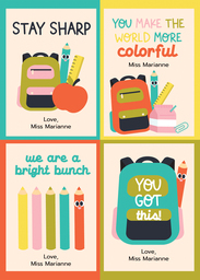 5x7 Greeting Card, Glossy, Blank Envelope with Packing Up a Good Year design