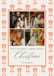 5x7 Greeting Card, Glossy, Blank Envelope with Present Cheer design